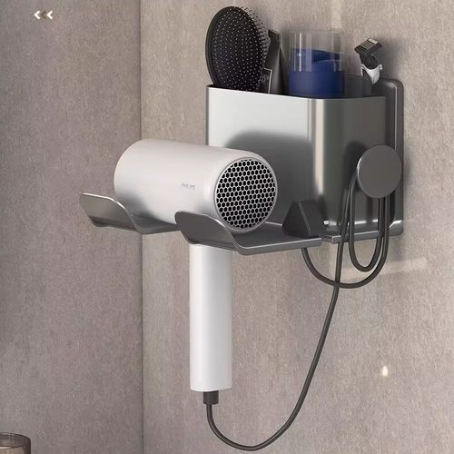 壁挂吹风机置物架卫生间免打孔吹风筒挂墙收纳支架电吹风机放置架