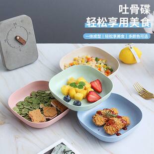 餐桌垃圾吐骨头盘碟吐骨碟家用塑料小盘轻松享用美食餐用托盘