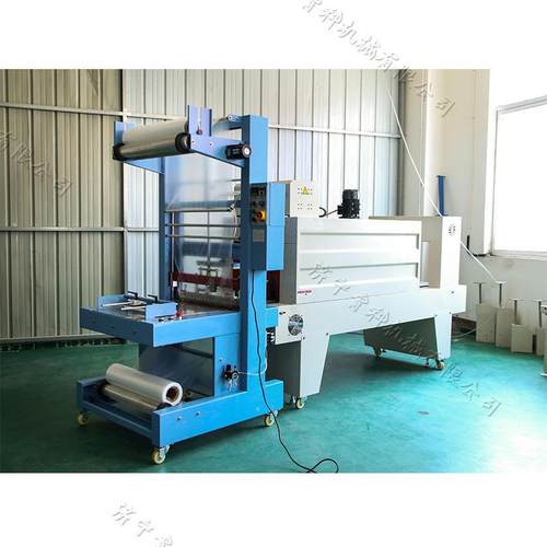 矿泉水厂成品缠膜机袖口式套膜包装机饮料厂软塑料套膜打包机