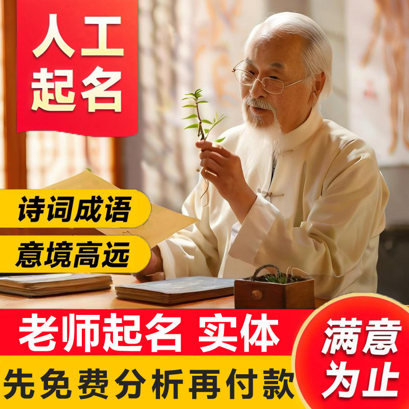 起名新生儿婴儿取名字八宝宝取名人工起名公司店铺八成人改名测名