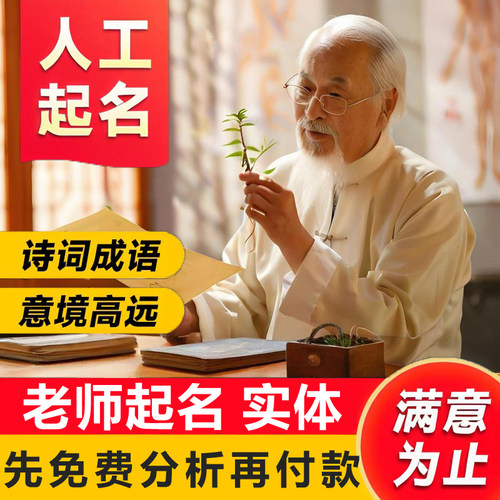 起名新生儿婴儿取名字八宝宝取名人工起名公司店铺八成人改名测名