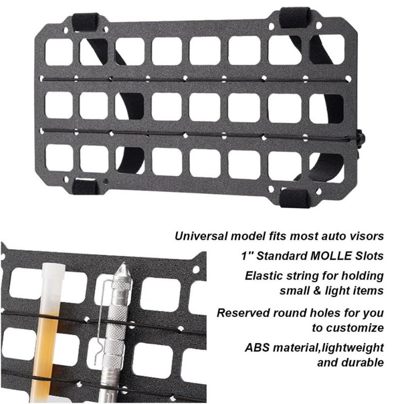 遮阳板收纳战术车载挂板遮光板越野车多功能Molle内饰改装置物