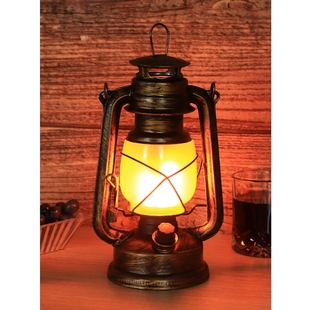 惠普照明充电酒吧台灯装饰氛围灯创意复古马灯户外道具露营煤油灯