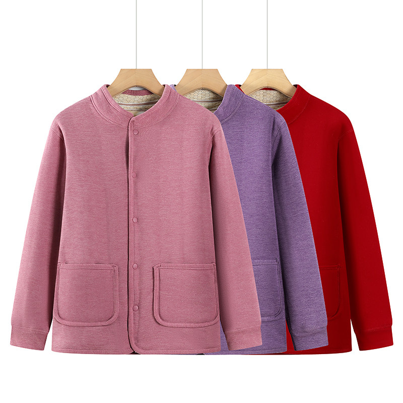 中老年人秋冬装加绒外套女妈妈装口袋开衫老太太加厚奶奶衣服立领,女装/女士精品,中老年女装,淘宝优惠券,粉丝福利购,淘宝优惠卷