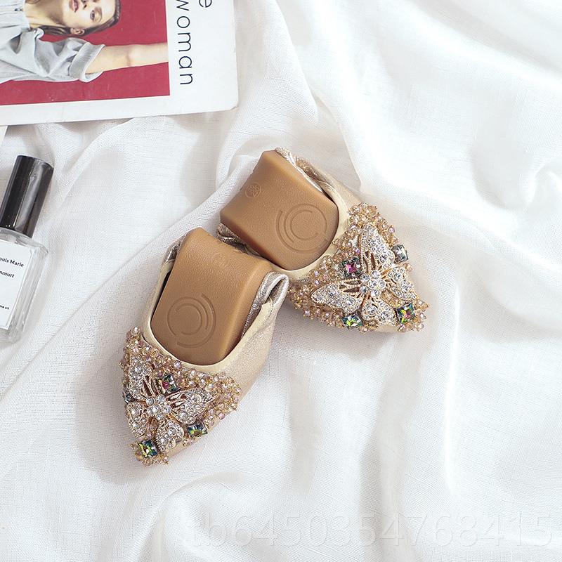 高档季2025春秋新款1鞋子女平底单鞋豆豆鞋一脚蹬妈妈鞋大码女鞋4