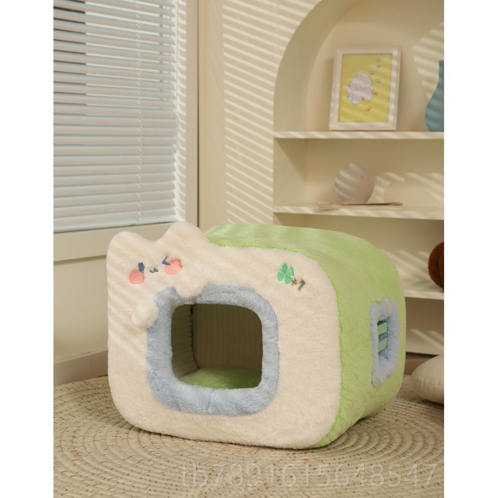 正品喵小冬元可爱元气猫窝冬季保四季通用猫闭屋幼暖猫天封式猫咪