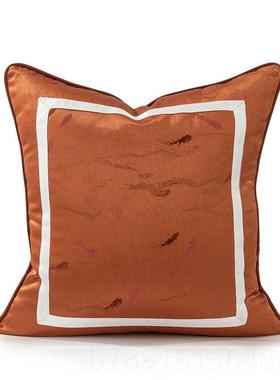 正品样板抱枕腰枕橙色现代简约靠靠枕大垫沙发间背轻奢方形枕