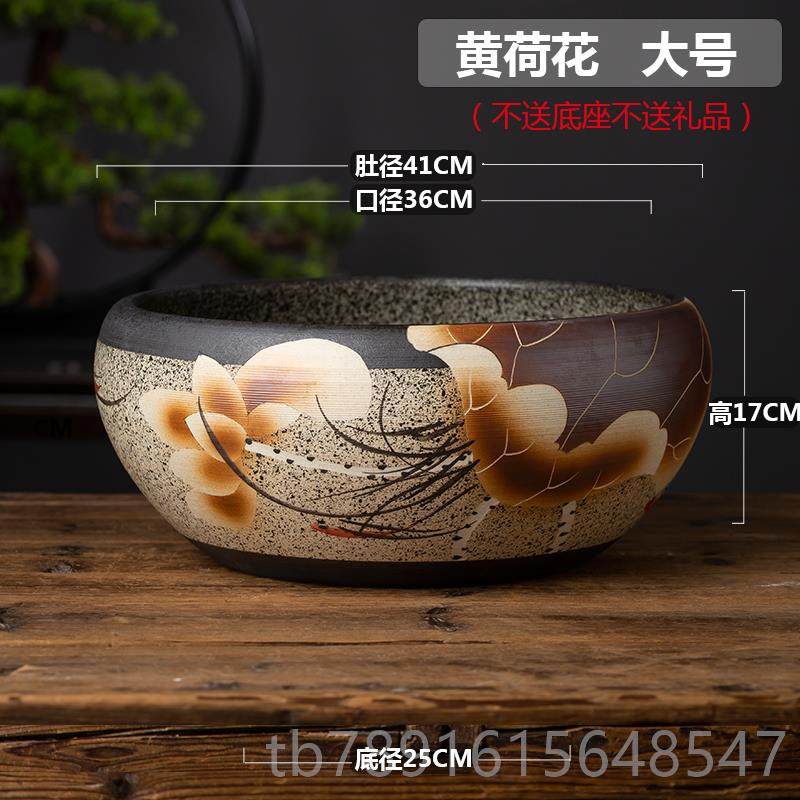 正品景德陶瓷鱼缸睡镇莲花盆禅意茶桌茶洗盆洗笔铜钱草荷花缸养锦,宠物/宠物食品及用品,桌面缸,淘宝优惠券,粉丝福利购,淘宝优惠卷