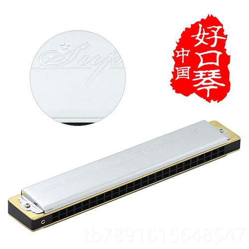 正品通宝624S复音口琴专业演级成人乐器24孔降升# D 6 E F G奏 AB