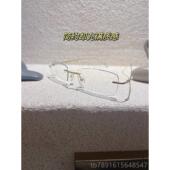 正品 静奢无风极简超纯钛框眼镜男斯文禁欲系方形近视镜女光轻抗蓝