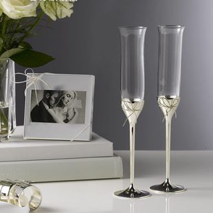 WEDGWOOD威基伍德Vera Wang 爱之结绳香槟杯&mini相框结婚礼物