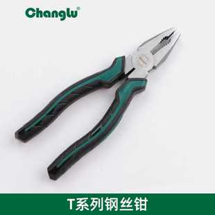 工业级平嘴钢丝钳剪钳加长手工钳子省力老虎钳子8寸 长鹿老虎钳