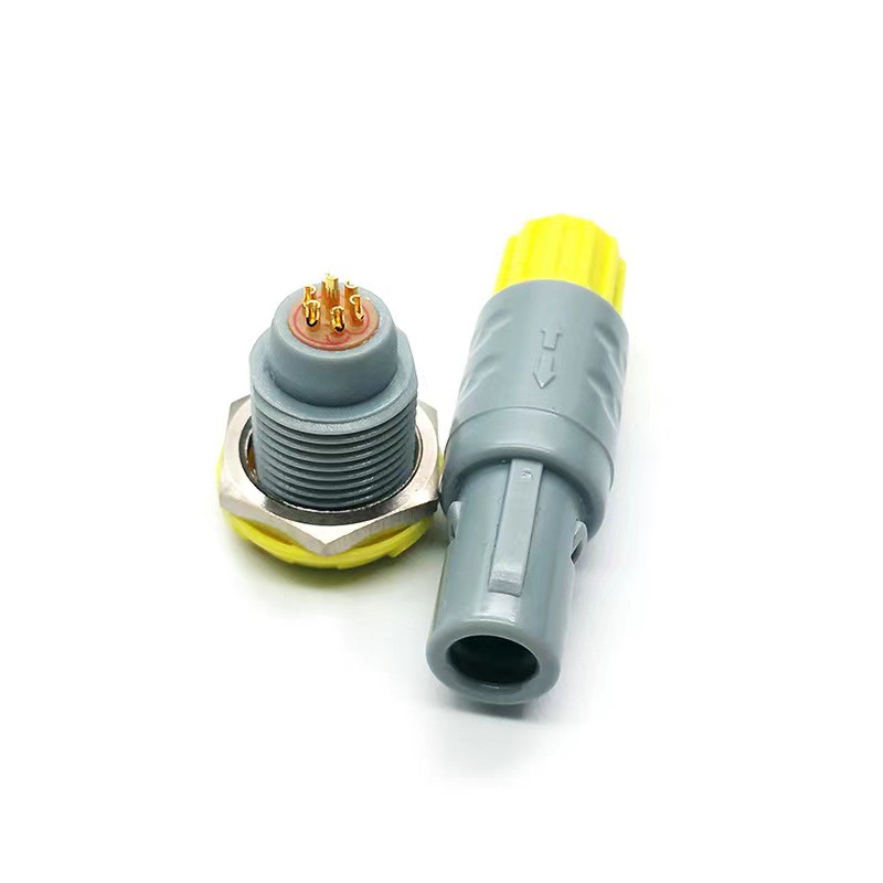 P系列推拉自锁塑料连接器 leimo odu互换塑胶航空插头PAG PKG接头