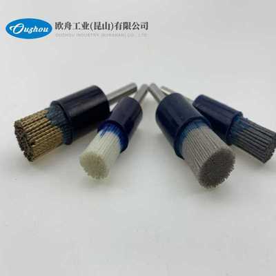 厂家直销磨料丝笔刷 工业细笔形加长带杆毛刷迷你笔刷