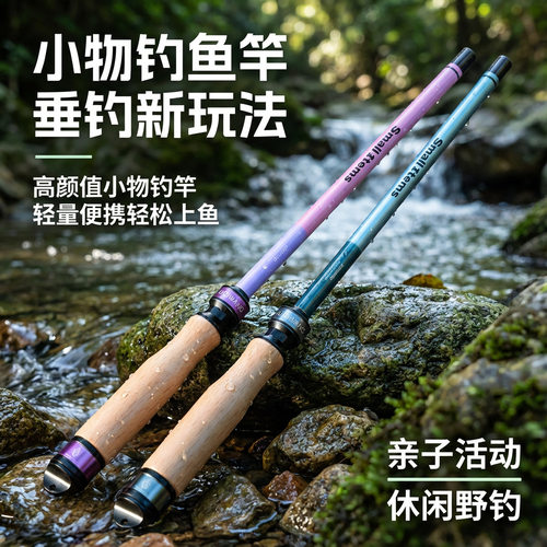 儿童初学者迷你小物钓鱼竿溪流竿