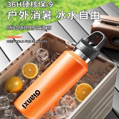 【无惧炎夏 一杯冷酷到底】骑行车载户外运动便携速开保温杯QQ