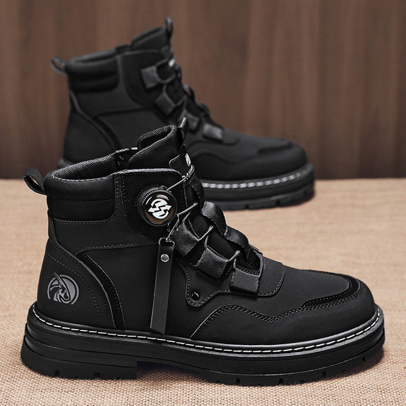 【双12大促】马丁靴潮流男耐磨工装英伦休闲透气鞋大黄靴四季QQ