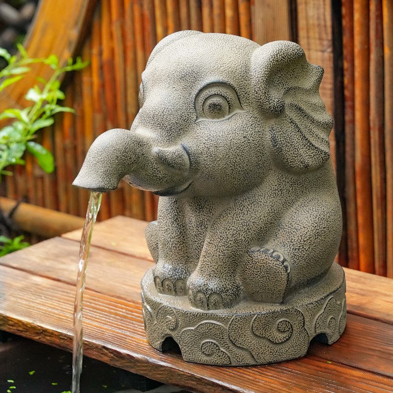 吸水兽流水摆件室内户外鱼池循环水鱼G缸上吐水摆件造景喷水出水