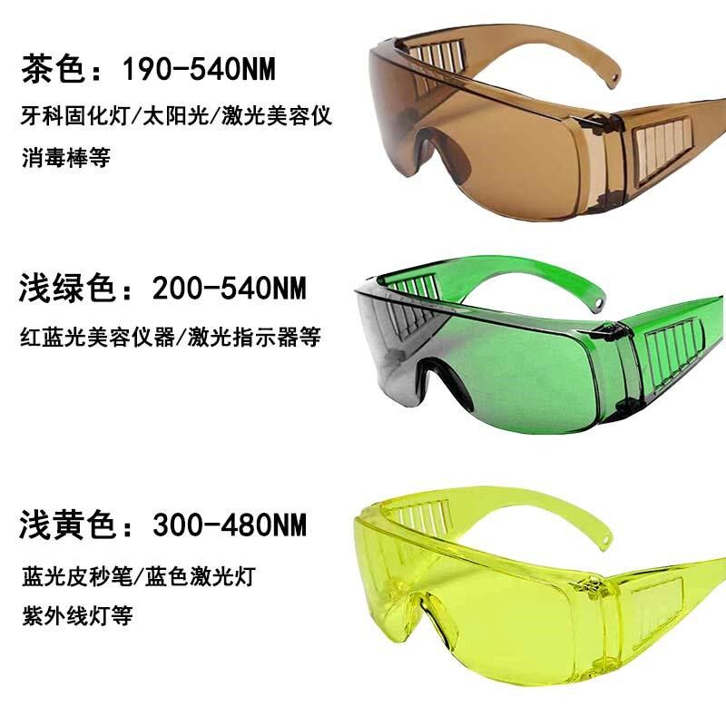 激光护目镜防护眼镜防强光牙科固化灯紫外线挡P绿光嫩肤脱毛冷光