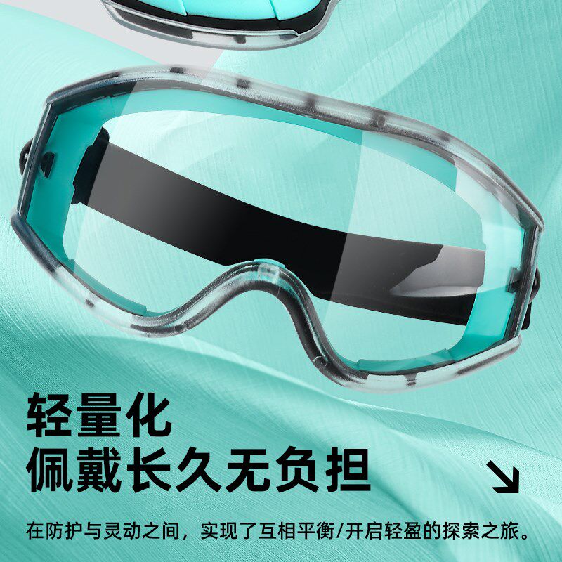 护目镜可戴d眼镜防灰尘不起雾骑行防风防雾打磨实验室劳保防护眼