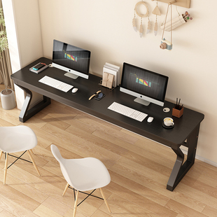 简易台式机电脑桌电竞桌双人学生家用一体M长书桌办公桌儿童写字