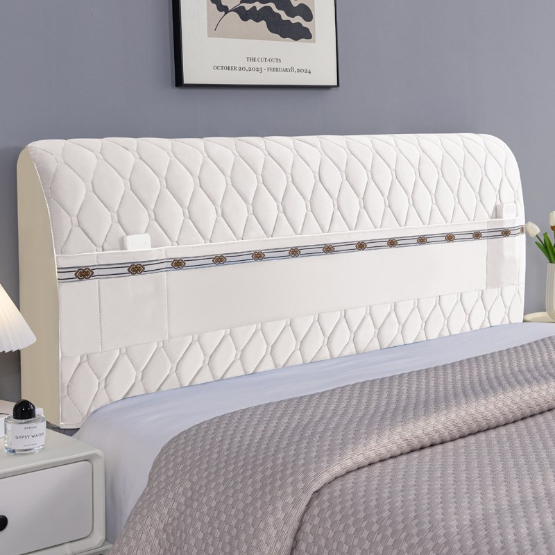 布边全包床头套罩2024新款简单大方加厚软M包简约木床头通用保护