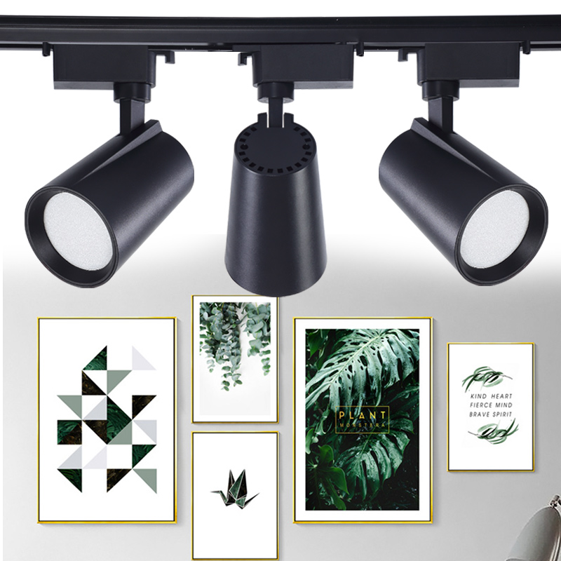散光轨道灯led拍照用补光灯店铺商用超亮轨道式筒灯服W装店35w射