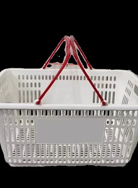 红色提手中号手提m篮橙色提手小号购物篮采摘篮零食篮子配套托架