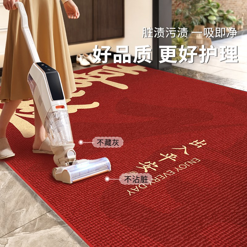 入户门地垫红门垫门口进门t脚垫家用出入平安高端耐脏免洗地毯新