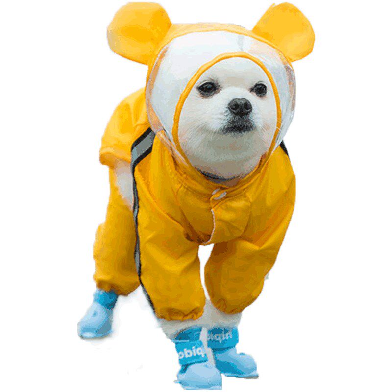小狗狗雨衣四脚防水全包泰迪宠物柴C犬衣服小型中型犬比熊博美雨