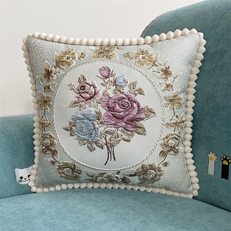 买一送一沙发靠垫护腰大靠背2023新款抱枕M套罩长方形床头椅子靠