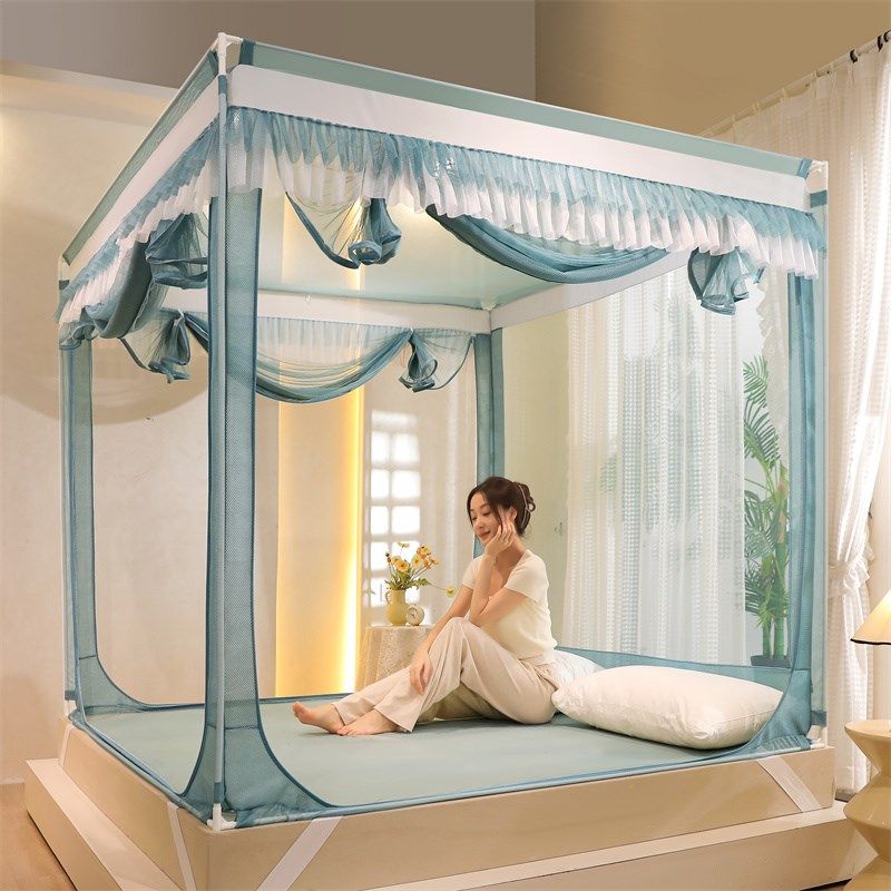 2025新款坐床蚊帐n家用防摔儿童卧室1.8m蒙古包免安装全底加粗支,床上用品,蚊帐,淘宝优惠券,粉丝福利购,淘宝优惠卷