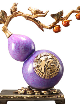 中式创意葫芦摆件玄关电视柜桌面酒柜装饰品M客厅招财新居乔迁礼