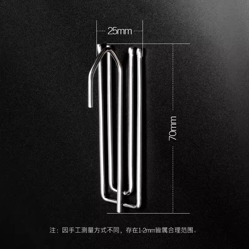 加粗不锈钢四爪钩窗帘p布叉挂勾配件布带钩子四叉布钩轨道钩挂环