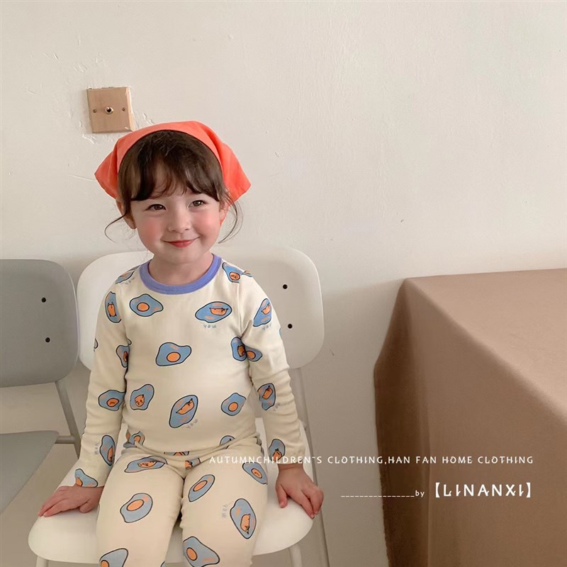 男女童家a居服内衣套装儿童婴幼儿宝宝春秋装保暖无骨秋衣秋裤套