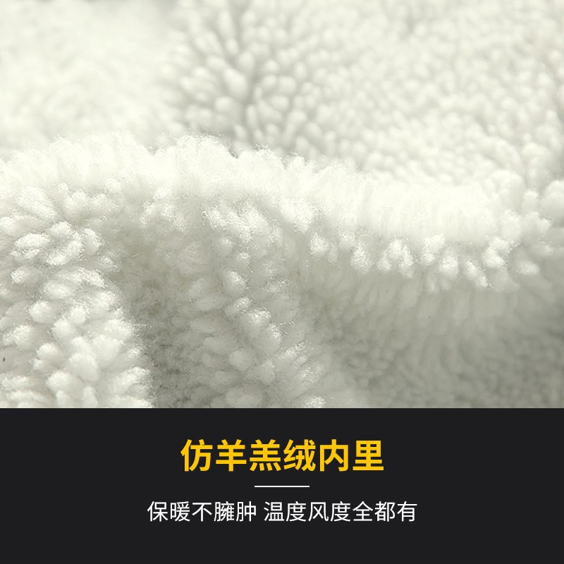 冬季加绒牛仔外套男修身加厚夹克仿羊羔毛青N少年棉衣棉服男秋冬