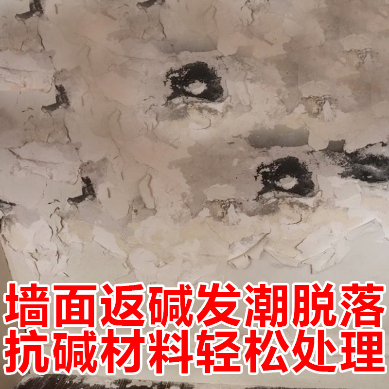 墙面防水防霉防碱墙壁修复u返潮泛碱长白毛处理补墙膏腻子墙碱渗