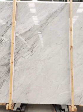 中花白色天然大理石板电视背景墙轻奢别墅会客厅地板通铺石marble