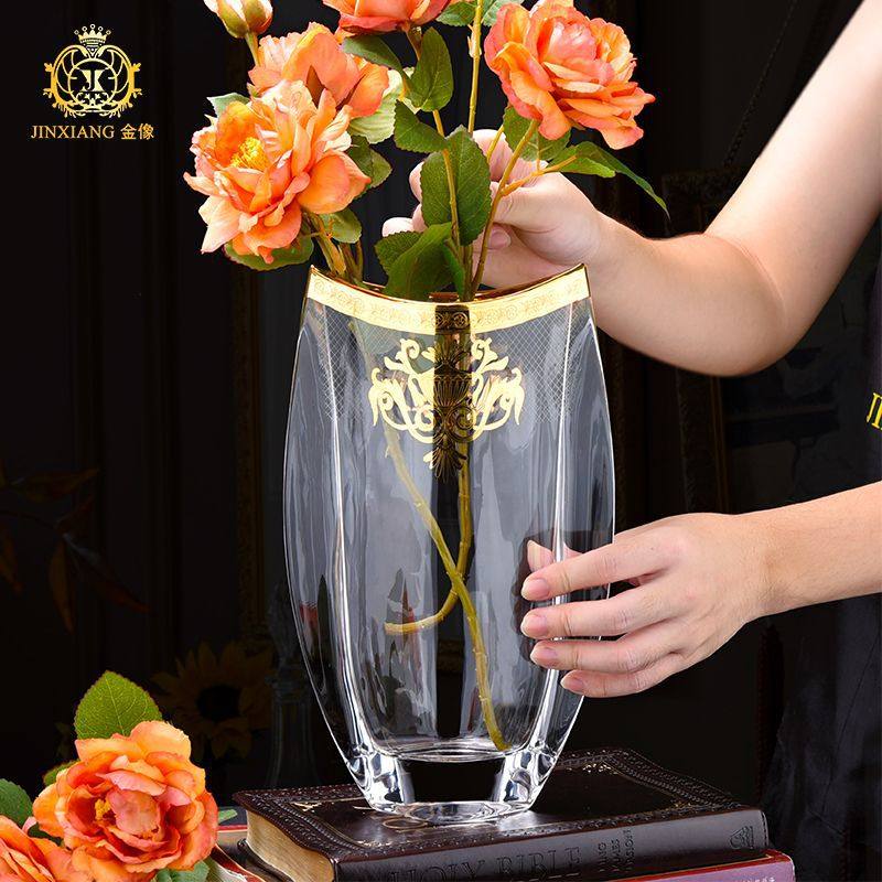 金像 欧式轻奢创意水晶玻璃花瓶摆件家用客厅水培花瓶插花瓶现货,模玩/动漫/周边/娃圈三坑/桌游,文化/体育周边,淘宝优惠券,粉丝福利购,淘宝优惠卷