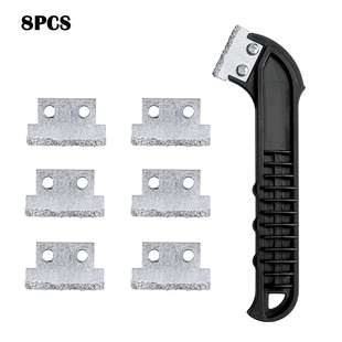 8件套清缝工具灌浆锯弯角手柄刮耙刮刀刀片组合地板墙缝修整