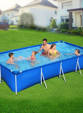 Bestway56405加厚夹网支架游泳池大型儿童泳池戏水池户外养鱼池