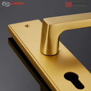 精选三环纯铜静音门锁简约家用通用型室内卧室房木门全铜厚版锁具