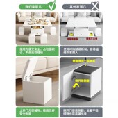 一体式 简约多功能茶几餐桌长方形两用客厅折叠吃饭升降现代小户型
