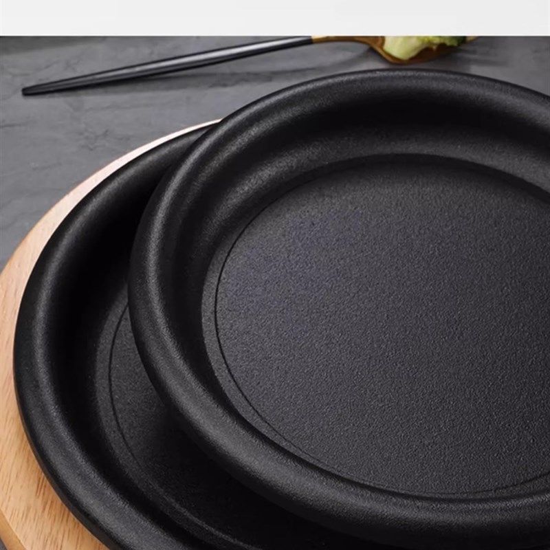 精选商用铁板烧盘铁板饭加深圆形铸铁烤肉锅牛扒盘加厚煎盘烧烤盘,厨房/烹饪用具,烧烤盘,淘宝优惠券,粉丝福利购,淘宝优惠卷