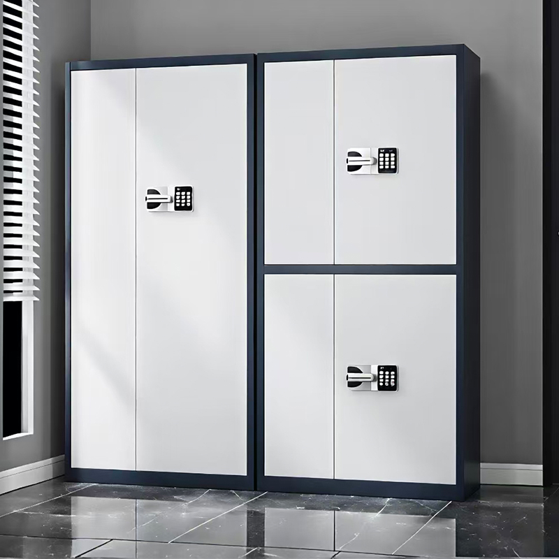 宇东美保密柜智能电子指纹锁加厚双色文件柜档案资料柜双锁铁皮柜