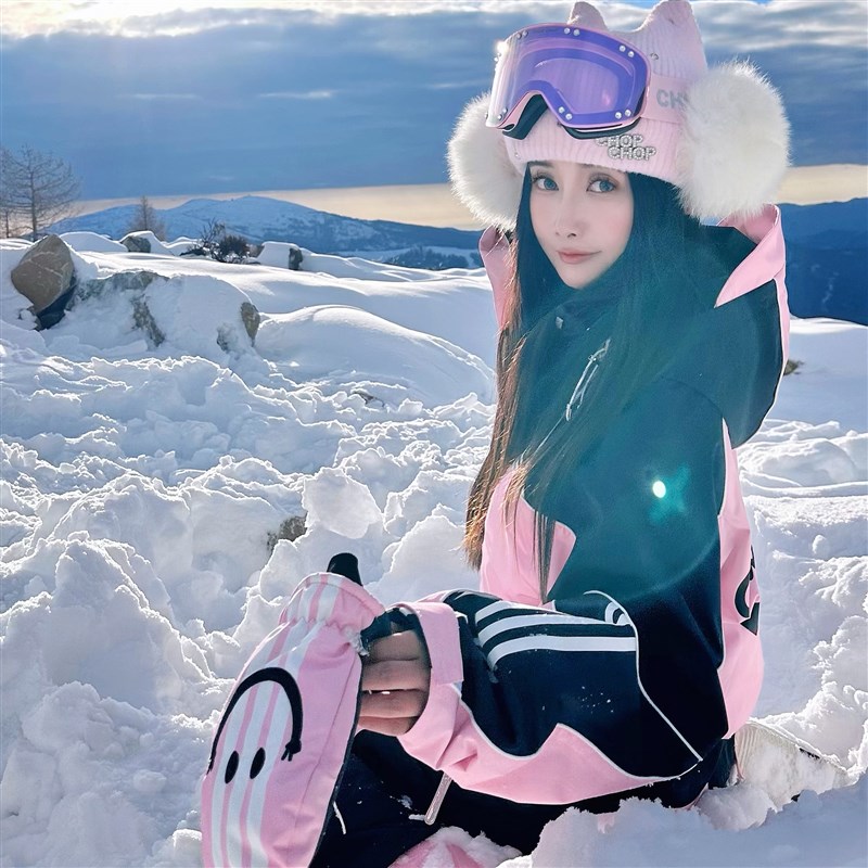 CHOPCHOP雪季新品【甜酷DNA】3L滑雪服N套装加绒防水压胶背带雪服