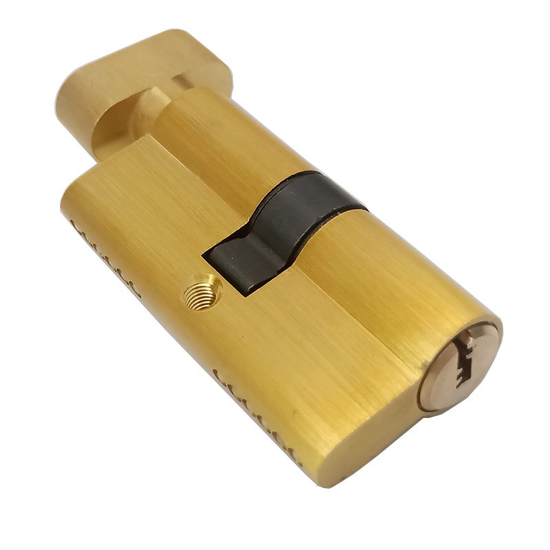 超C级无框玻璃门地锁锁芯 纯u铜大葫芦单开60中 双开65mm防盗门锁