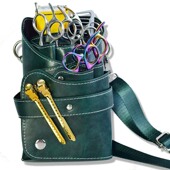 复古美发剪刀包发型师专用腰包理发工具I包新款 宠物美容剪刀包挎