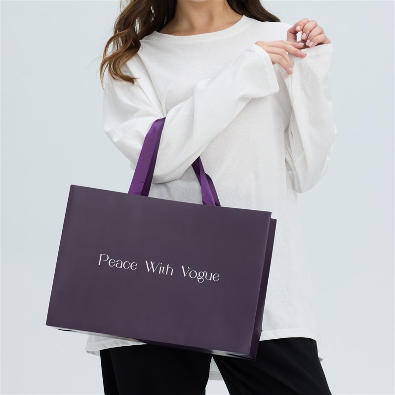 订制logo纸袋包装袋深紫色购物袋服装店定制手提袋W女装店购物袋