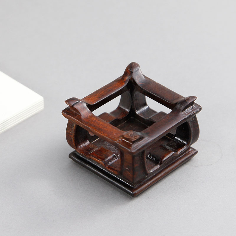 红酸枝迷你底座m实木中式仿古工艺品摆件底座正方形木托